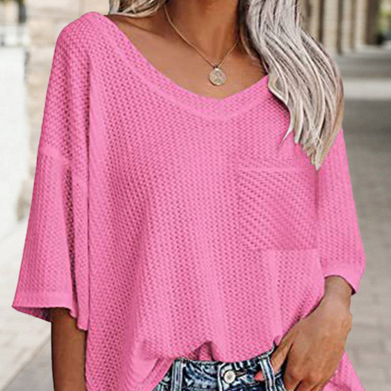 T-shirt manches courtes poche col V