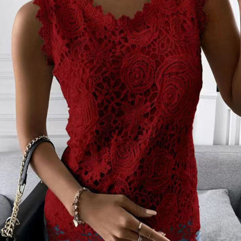 Adalina | Blouse d'Été en Dentelle sans Manches pour Femme