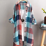 Chemise à manches longues avec imprimé à carreaux