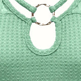 T-Shirt Dentelle Panneau Tricoté