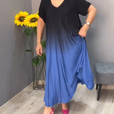 Robe dégradée plissée décontractée