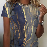 T-shirt imprimé col rond simple