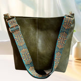 Sac seau vintage à bandoulière de grande capacité