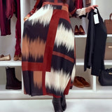 Robe Tendance Imprimée À Col Rond Et Manches Longues