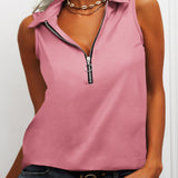 Gilet de couleur unie avec zip