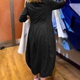 Robe à col rond et manches 2/3