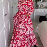 Robe longue à imprimé floral