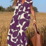 Robe avec imprimé et col en V
