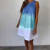Robe décontractée sans manches bloc de couleur