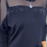 Blouse Maillage Éclaté Loose