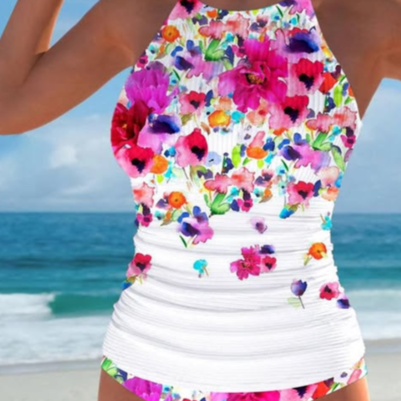 Maillot De Bain À Collier Et Floral Romantique