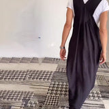 Robe décontractée couleur unie à bretelles