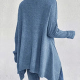 Pull Ample à Col Montant Asymétrique