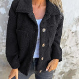 Yasmine | Manteau d’hiver en peluche à manches longues pour femme
