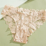 Culotte Femme En Dentelle Semi-Transparente