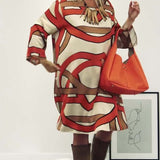 Robe imprimée design col rond