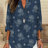 Blouse décontractée à imprimé floral
