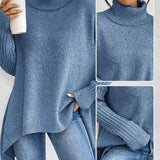 Pull Ample à Col Montant Asymétrique