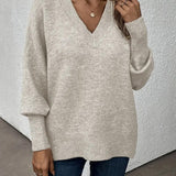 Pull Manche Lanterne Encolure En V