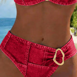 Bikini Porte-Jarretelles Boucle Métallique Deux-Pièces