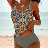 Tankini imprimée avec double sangle