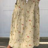Jupe décontractée à poche et imprimé floral