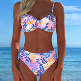 Bikini Bralette Impression Feuille