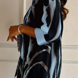 Blouse Col Montant Imprimé Irrégulier