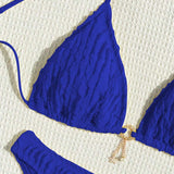 Bikini Sexy Couleur Unie Deux Pièces Triangle