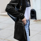 Burgundy | Blazer en velours style rue