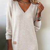 Robe Pull Col En V Élégante