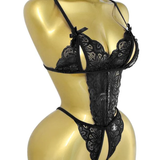Lingerie Dentelle Nœud Une Pièce Sexy
