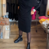 Robe à capuche unie avec poches