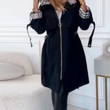 Veste Trenchcoat Avec Caractéristique Capuche