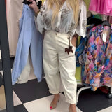Pantalon Mode Taille Élastique Décontracté