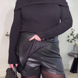 Short mode couleur unie irrégulière