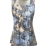 Débardeur Large Col Paisley Imprimé
