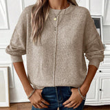 Pull Col Rond Décontracté Ample