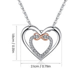 Collier d'amour bicolore à la mode