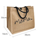 Sac à bandoulière grande capacité en lin portable