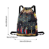 Sac à bandoulière avec cordon de serrage de style ethnique