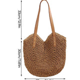 Sac fourre-tout en paille pour femme
