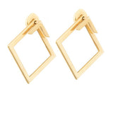 Boucles d'oreilles simples et élégantes en forme de diamant