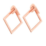 Boucles d'oreilles simples et élégantes en forme de diamant