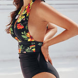 Maillot de bain une pièce fleuri