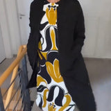 Robe imprimée à col rond