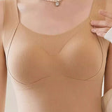 Bra Femmes Maillots De Corps Thermiques Avec Intégré