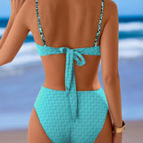 Maillot de Bain Sexy Imprimé Léopard Deux-Pièces