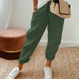 Pantalon Pur Coton Couleur Unie