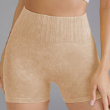 Short taille haute simple de couleur unie